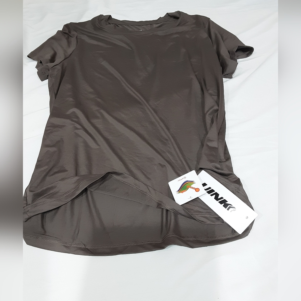SRING SPORTY Brown Short Sleeve Women's Tee